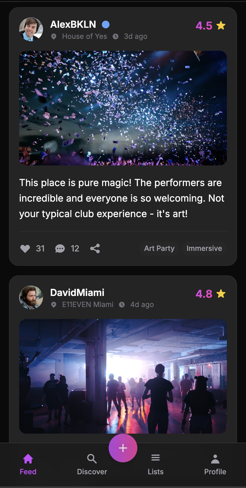 Spill App Interface